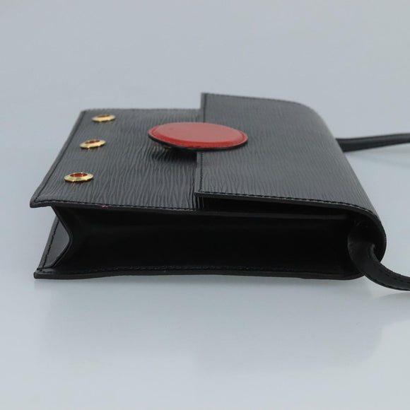 LOUIS VUITTON Epi Hublot Shoulder Bag Black Red M52557 LV Auth 110731
