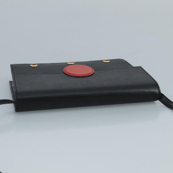 LOUIS VUITTON Epi Hublot Shoulder Bag Black Red M52557 LV Auth 110731