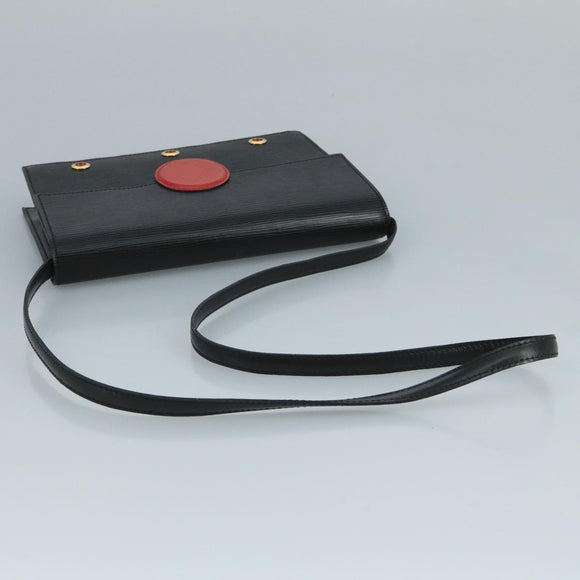 LOUIS VUITTON Epi Hublot Shoulder Bag Black Red M52557 LV Auth 110731