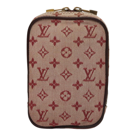 LOUIS VUITTON Monogram Mini Usu Digital Pouch Red M60001 LV Auth 110736