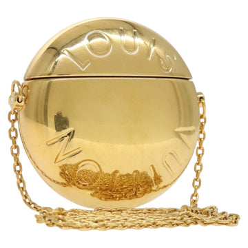 LOUIS VUITTON Air Pods case Pouch metal Gold M01316 LV Auth 110737