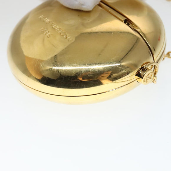 LOUIS VUITTON Air Pods case Pouch metal Gold M01316 LV Auth 110737