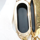 LOUIS VUITTON Air Pods case Pouch metal Gold M01316 LV Auth 110737-11