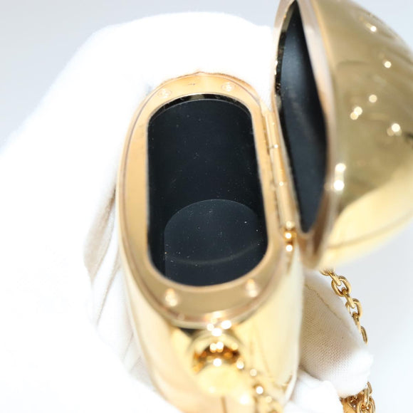 LOUIS VUITTON Air Pods case Pouch metal Gold M01316 LV Auth 110737