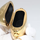 LOUIS VUITTON Air Pods case Pouch metal Gold M01316 LV Auth 110737-20