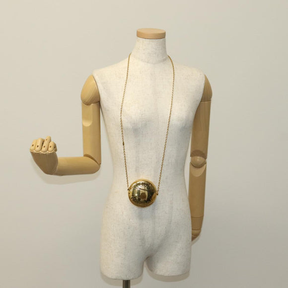 LOUIS VUITTON Air Pods case Pouch metal Gold M01316 LV Auth 110737