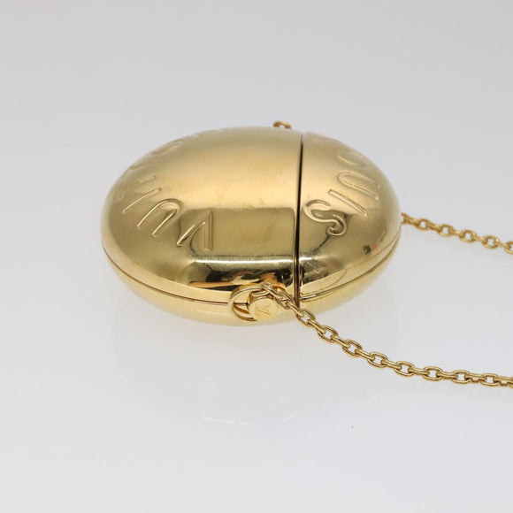 LOUIS VUITTON Air Pods case Pouch metal Gold M01316 LV Auth 110737