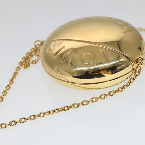 LOUIS VUITTON Air Pods case Pouch metal Gold M01316 LV Auth 110737