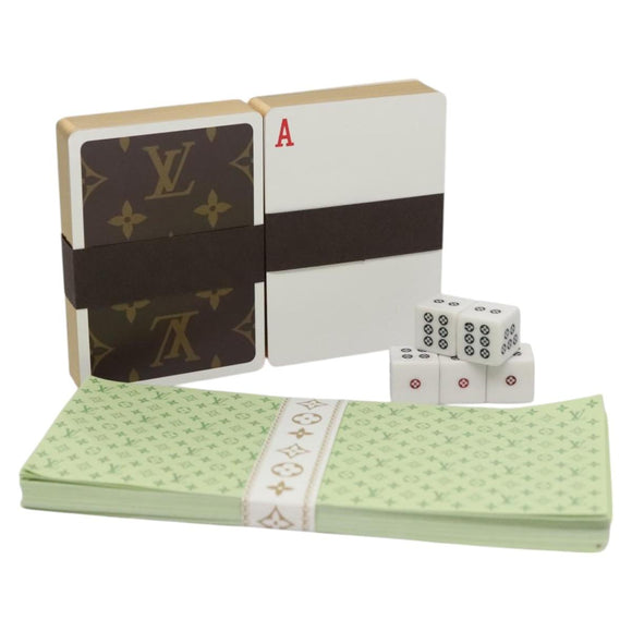 LOUIS VUITTON Monogram Dice Playing Cards set LV Auth 110738SM