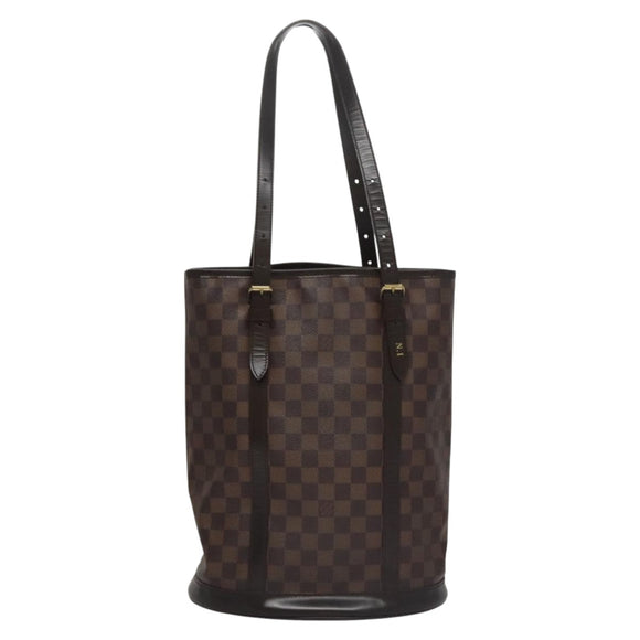 LOUIS VUITTON Damier Ebene Bucket GM Shoulder Bag SPO N42236 LV Auth 110759