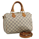 LOUIS VUITTON Damier Azur Speedy Bandouliere 25 Hand Bag N41000 LV Auth 110764-1