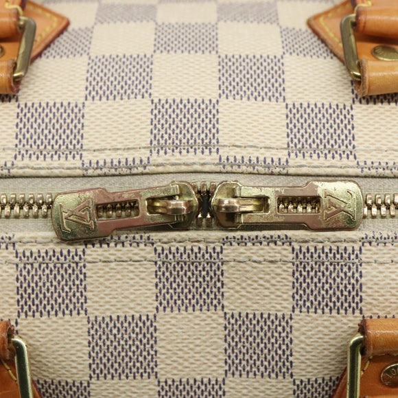 LOUIS VUITTON Damier Azur Speedy Bandouliere 25 Hand Bag N41000 LV Auth 110764