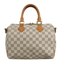 LOUIS VUITTON Damier Azur Speedy Bandouliere 25 Hand Bag N41000 LV Auth 110764-13