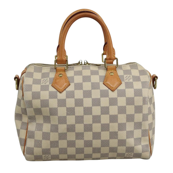 LOUIS VUITTON Damier Azur Speedy Bandouliere 25 Hand Bag N41000 LV Auth 110764