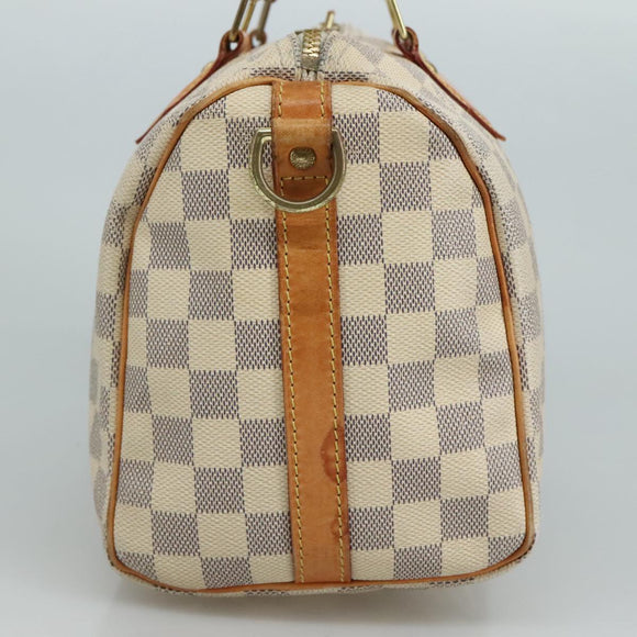 LOUIS VUITTON Damier Azur Speedy Bandouliere 25 Hand Bag N41000 LV Auth 110764