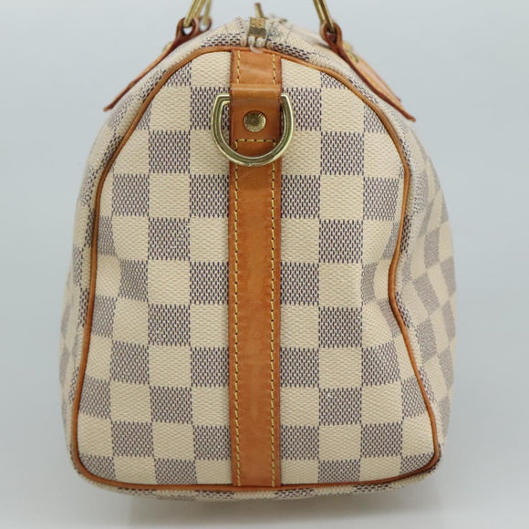 LOUIS VUITTON Damier Azur Speedy Bandouliere 25 Hand Bag N41000 LV Auth 110764