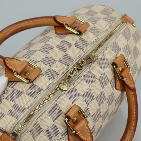 LOUIS VUITTON Damier Azur Speedy Bandouliere 25 Hand Bag N41000 LV Auth 110764