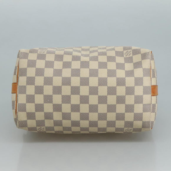 LOUIS VUITTON Damier Azur Speedy Bandouliere 25 Hand Bag N41000 LV Auth 110764