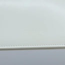 Salvatore Ferragamo hand Pouch Leather White Silver Auth 110793V-18