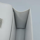 Salvatore Ferragamo hand Pouch Leather White Silver Auth 110793V-20