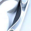 Salvatore Ferragamo hand Pouch Leather White Silver Auth 110793V-22