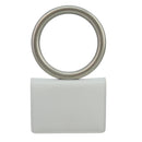 Salvatore Ferragamo hand Pouch Leather White Silver Auth 110793V-13