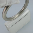 Salvatore Ferragamo hand Pouch Leather White Silver Auth 110793V-6