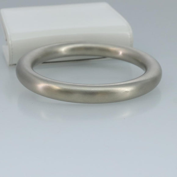 Salvatore Ferragamo hand Pouch Leather White Silver Auth 110793V