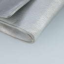 TIFFANY&Co. Chain Shoulder Bag Leather Silver Auth 110794-14