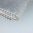 TIFFANY&Co. Chain Shoulder Bag Leather Silver Auth 110794-16