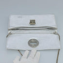 TIFFANY&Co. Chain Shoulder Bag Leather Silver Auth 110794-11