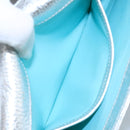 TIFFANY&Co. Chain Shoulder Bag Leather Silver Auth 110794-20