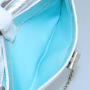 TIFFANY&Co. Chain Shoulder Bag Leather Silver Auth 110794-21