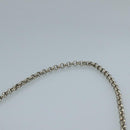 TIFFANY&Co. Chain Shoulder Bag Leather Silver Auth 110794-8