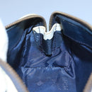 MCM Vicetos Logogram Hand Bag PVC Leather 2way White Navy gold Auth 110795-17