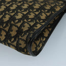 Christian Dior Trotter Canvas Shoulder Bag Navy Gold Auth 110806-9