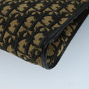 Christian Dior Trotter Canvas Shoulder Bag Navy Gold Auth 110806-15