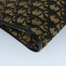 Christian Dior Trotter Canvas Shoulder Bag Navy Gold Auth 110806-16