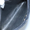 Christian Dior Trotter Canvas Shoulder Bag Navy Gold Auth 110806-12