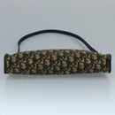 Christian Dior Trotter Canvas Shoulder Bag Navy Gold Auth 110806-5
