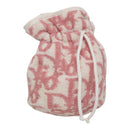 Christian Dior Pile Trotter Hand Bag Pink White Auth 110808-1