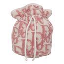 Christian Dior Pile Trotter Hand Bag Pink White Auth 110808-13