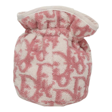 Christian Dior Pile Trotter Hand Bag Pink White Auth 110808 - 0