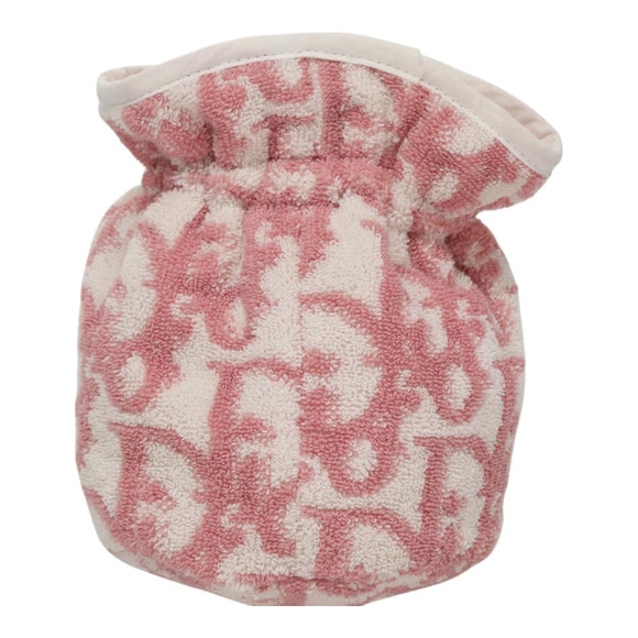 Christian Dior Pile Trotter Hand Bag Pink White Auth 110808