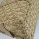 Christian Dior Trotter Canvas Romantic Shoulder Bag PVC Beige Silver Auth 110812-13