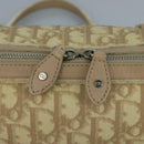 Christian Dior Trotter Canvas Romantic Shoulder Bag PVC Beige Silver Auth 110812-15
