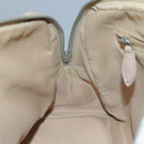 Christian Dior Trotter Canvas Romantic Shoulder Bag PVC Beige Silver Auth 110812-19