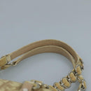 Christian Dior Trotter Canvas Romantic Shoulder Bag PVC Beige Silver Auth 110812-8