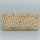 Christian Dior Trotter Canvas Romantic Shoulder Bag PVC Beige Silver Auth 110812-9