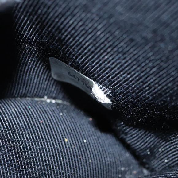 CHANEL Hand Bag Caviar Skin Black Silver CC Auth 110813